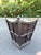 Vintage Tapered Wooden Planter With Galvanized Metal Liner & Ring Pull Hardware For Sale In Atlanta - Image 6 of 6