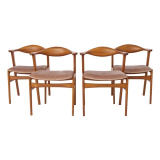 Model 49 Chairs in Teak by Erik Kirkegaard for Høng Stolefabrik, 1960s, Set of 4 For Sale