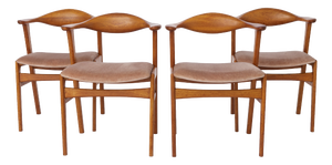 Model 49 Chairs in Teak by Erik Kirkegaard for Høng Stolefabrik, 1960s, Set of 4