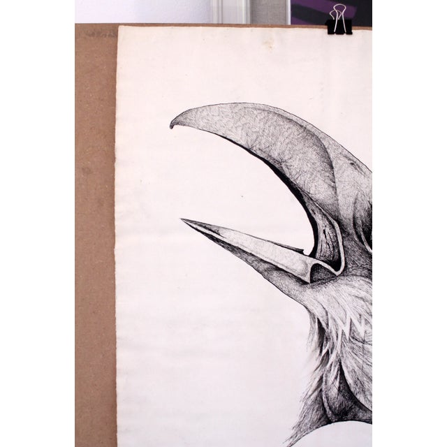 Paper Dorothy C. Ruddick, Figure, Original Ink on Paper, 1961 For Sale - Image 7 of 12