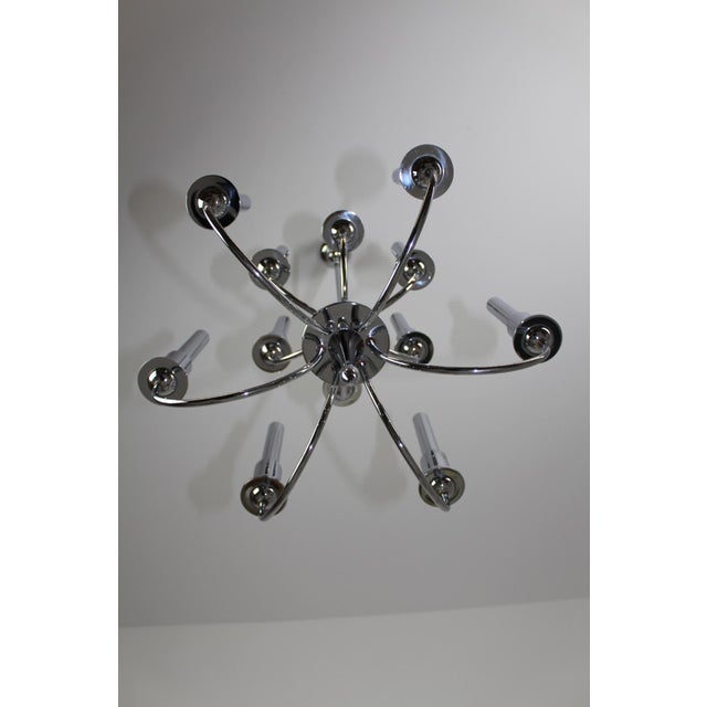 Chrome-Plated Chandelier, 1920s For Sale - Image 14 of 18