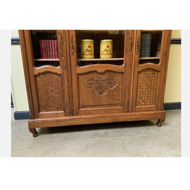 Wood Antique Art Nouveau Display Cabinet, 1910 For Sale - Image 7 of 8