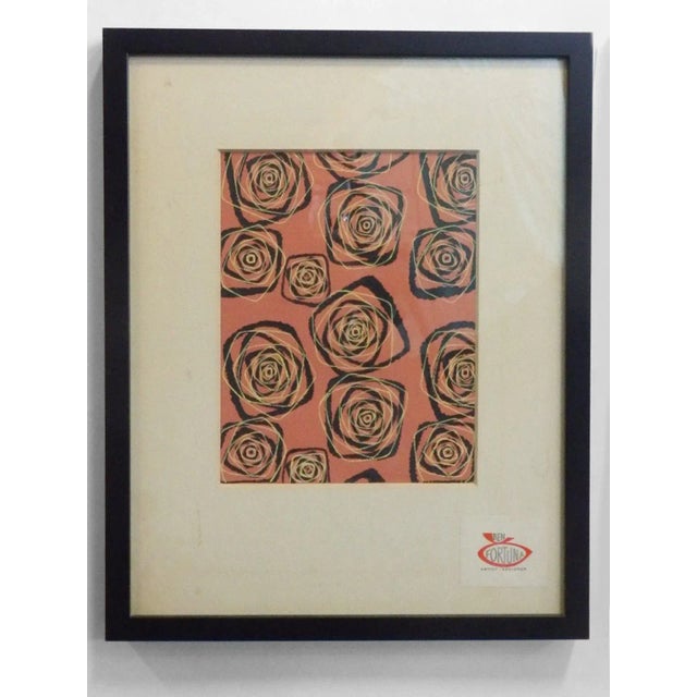 Blue Series of Nine Ben Fortuna Modernist Gouache Studies for Textile and Wallpaper For Sale - Image 8 of 10