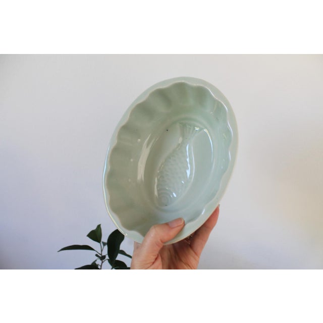 Ceramic Vintage Victoria Ware Ironstone Flow Blue Bowl or Butter/Pudding Mold For Sale - Image 7 of 9