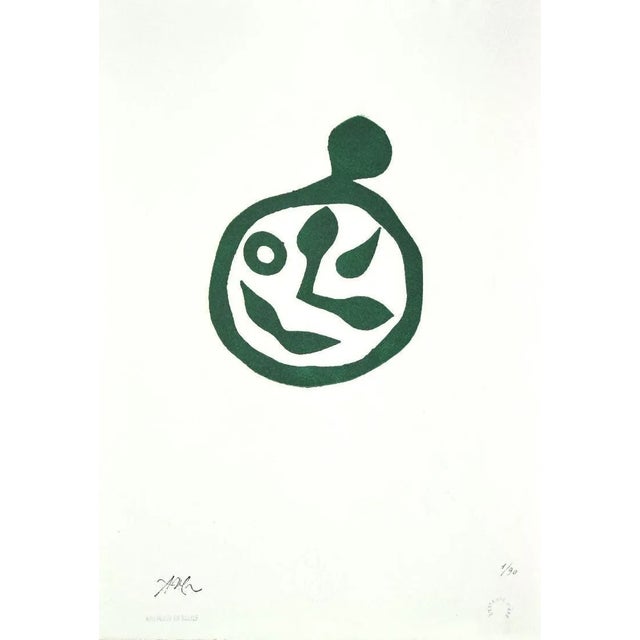 Jean Arp - The Clock - Woodcut On Cardboard - Late 20th-Century For Sale