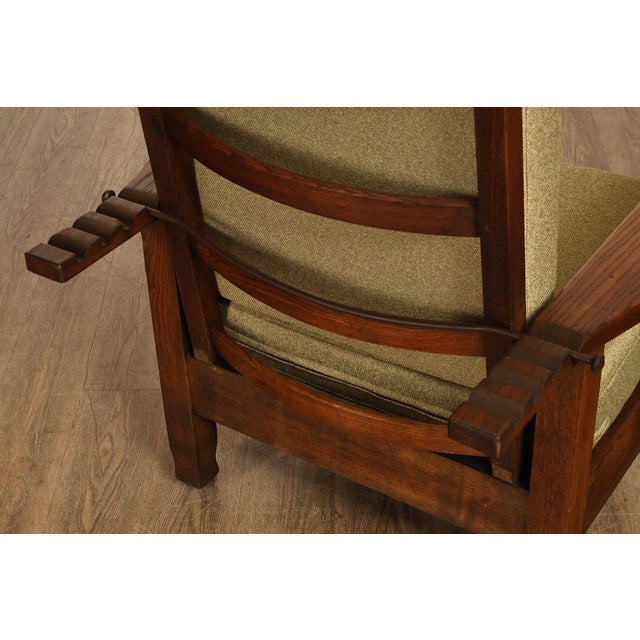 Antique Mission Oak Adjustable Morris Chair For Sale - Image 15 of 18