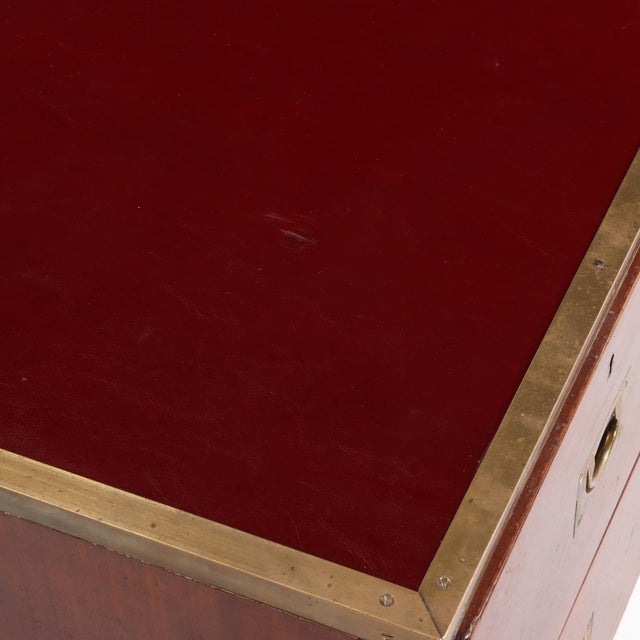 Campaign Bronze-Mounted Mahogany Campaign Chest, C. 1910 For Sale - Image 3 of 5
