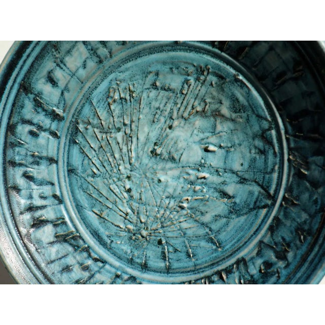 Abstract Art Pottery Gres Plate by Giuseppe Rossicone, 1970s For Sale - Image 3 of 6