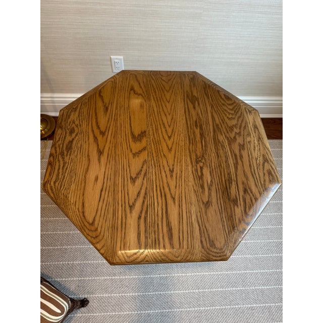 Jasper Furniture Craft Table - Arts & Crafts Octagonal Oak Side Table - Michael S Smith For Sale - Image 14 of 16