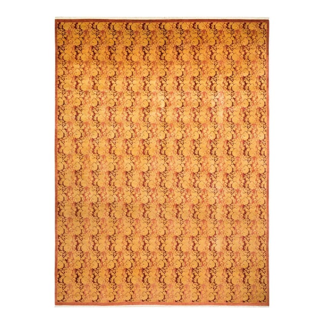 Mogul Collection Hand-Knotted Area Rug - Pink 10' 2" x 13' 8" For Sale - Image 9 of 9