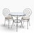 Metal Late 20th Century 3 Pc. Wrought Iron Garden Patio Poolside Cafe Bistro Set For Sale - Image 7 of 15