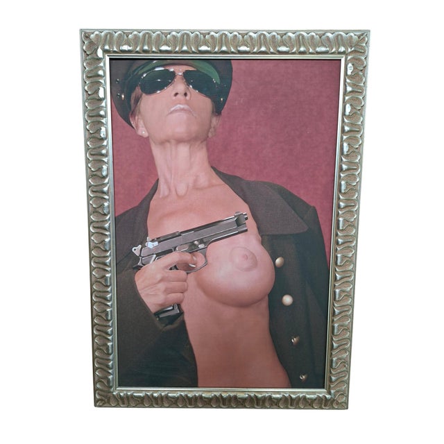 Maroon Vincenzo Marega, Composition 14, Nude, 2026, Giclee Print on Canvas For Sale - Image 8 of 8