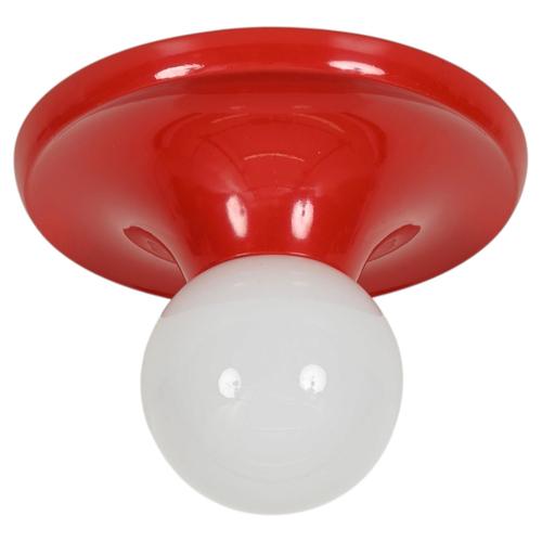 Red Metal Light Ball Wall Lamp by Castiglioni for Flos, Italy, 1970s For Sale - Image 13 of 13