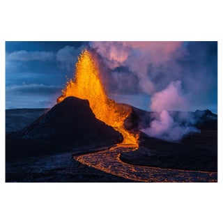 Hafsteinn Karlsson, Scenic View of Lava Against Sky, Grindavik, Iceland, Photographic Paper For Sale