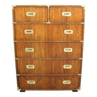 Lane Furniture Mid Century Campaign Gentleman's Chest For Sale
