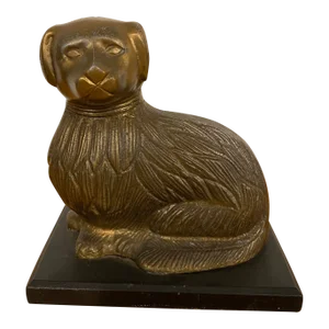 Mid Century Modern Brass Figure Dog