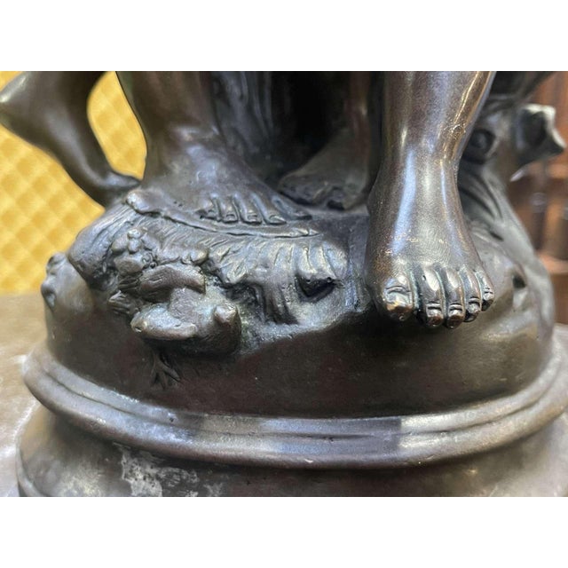Bronze Depicting Two Children by Moreau, 20th Century For Sale - Image 13 of 16
