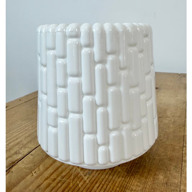 White Vintage White Porcelain Ceiling Light, 1970s For Sale - Image 8 of 12