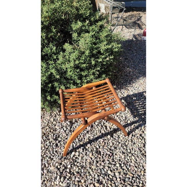 Late 19th Century Antique French Folding Stool Savonarola Renaissance Stool For Sale - Image 5 of 7