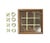 Mid-Century Modern Vintage Mid Century Large Footed Burl Wood Tic Tac Toe Set With Brass Tone Detailing For Sale - Image 3 of 7