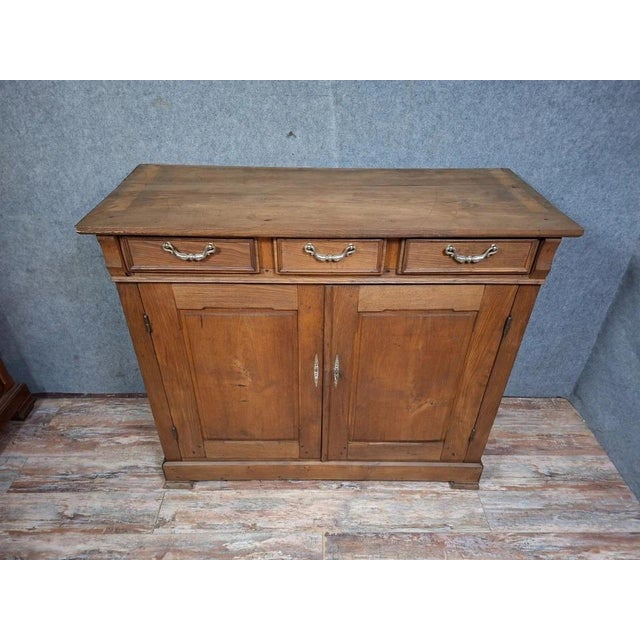Antique Brown Wooden Sideboard For Sale - Image 3 of 10