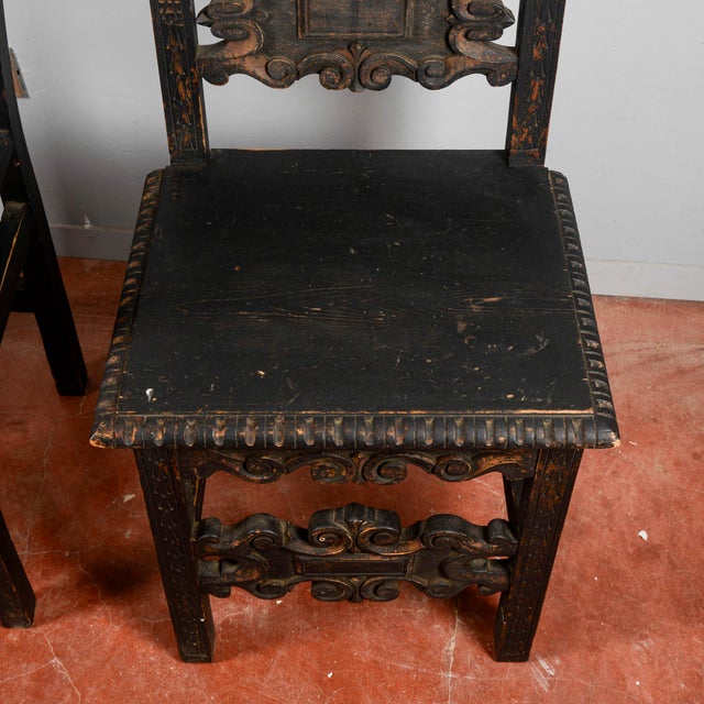 Neo-Renaissance Carved Chairs, Set of 2 For Sale - Image 10 of 18