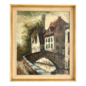 Bruges Bridge Impasto Oil Painting
