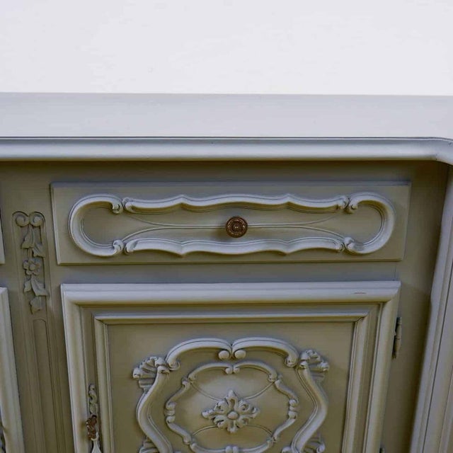 Vintage Gray Wooden Sideboard For Sale - Image 3 of 11