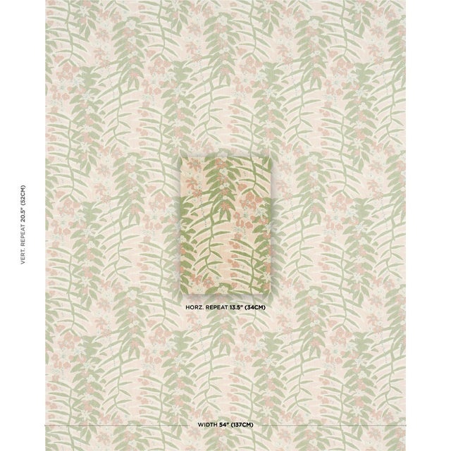2020s Schumacher Ashbee Botanical Fabric In Petal For Sale - Image 5 of 12