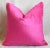 Pink & Green Abstract Floral & Silk Velvet Feather/Down Pillow 22" Square For Sale - Image 4 of 6