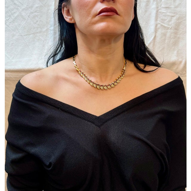 Natural 3 Ct Ruby & 4 Ct Diamond Necklace 18 Karat Yellow Gold 75 Grams, 18 Inc For Sale - Image 14 of 18