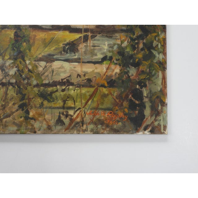 1962 oil on canvas board impressionist painting by John W Pogany (20th century) American. Signed and dated lower right...