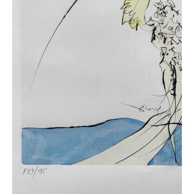 Surrealism 1970s Dali After 50 Years Surrealism Freud Snail Head Hand Signed Number Surreal Art For Sale - Image 3 of 4