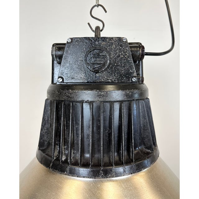 Mid-Century Modern Large Industrial Aluminium Pendant Light from Elektrosvit, 1960s For Sale - Image 3 of 18