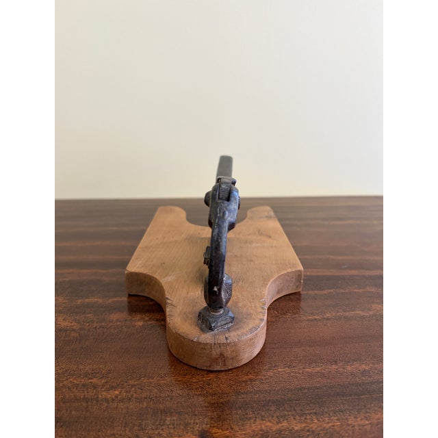 Antique French Country Wooden & Iron Herb Cutter or Cheese Board, Early 20th Century For Sale In South Bend - Image 6 of 10