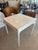 Vintage Palm Beach White Newly Lacquered Faux Bamboo Fret Game Table Two Drawers For Sale - Image 4 of 11