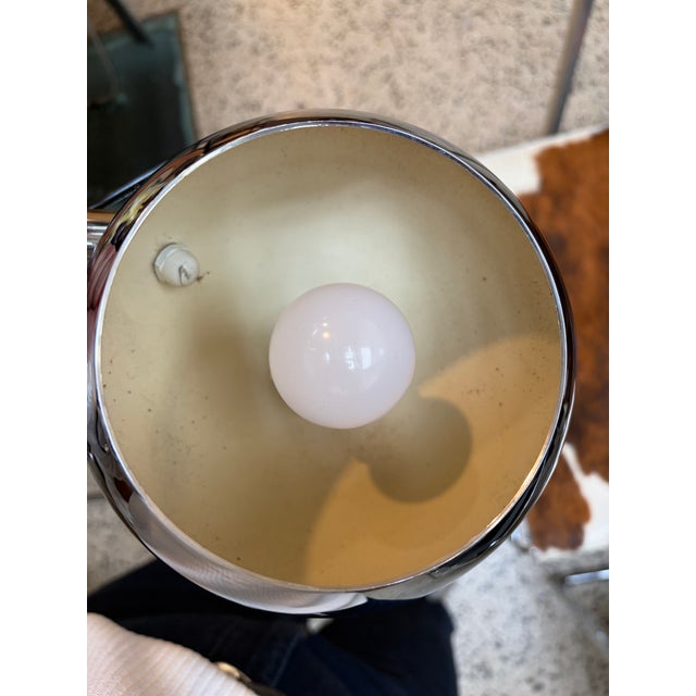 Mid-Century French Chrome-Plated Eyeball Pendant Lamp, 1970s For Sale - Image 11 of 13