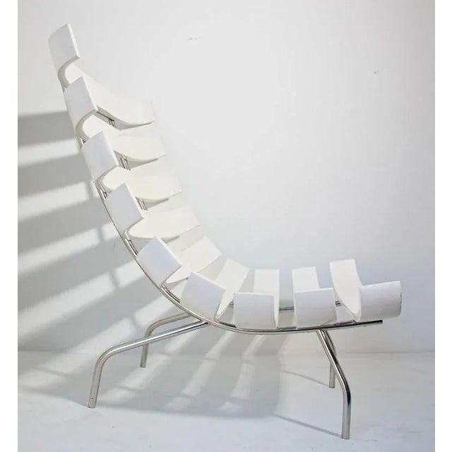 Early 21st Century Costela Style Lounge White Chair After Martin Eisler Carlo Hauner For Sale - Image 9 of 13