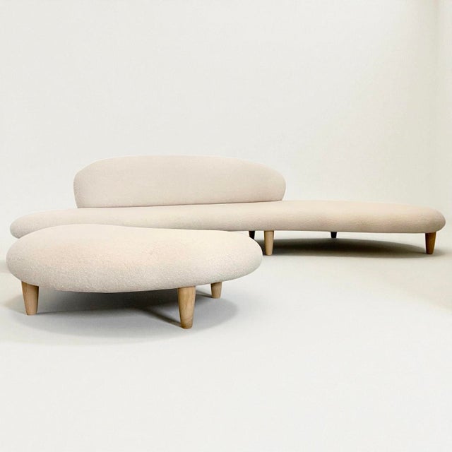 Mid-Century Modern Set of Vintage Freeform Sofa & Stool by Isamu Noguchi for Vitra, 1940s For Sale - Image 3 of 14