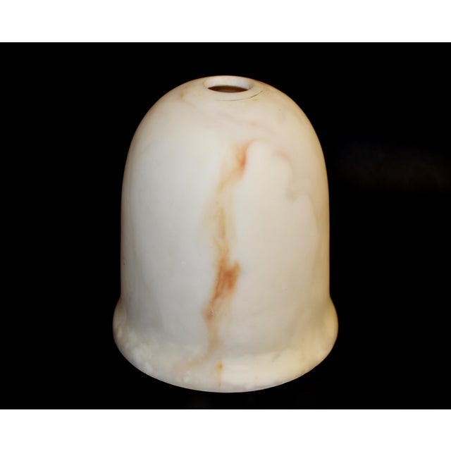 Stone Vintage Alabaster Lamp Shade Marble Stone Italian For Sale - Image 7 of 10