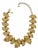 Oscar De La Renta 22k Gold-Plated Pewter & Brass Ginkgo Leaf Statement Necklace For Sale