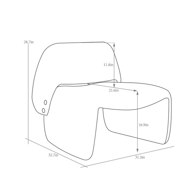Ivory Pasargad Home Zarina Modern Accent Chair, Ivory For Sale - Image 8 of 8