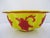 Chinese Imperial Yellow Peking Glass Lobed Bowl Pair With Red Floral Overlay For Sale In Portland, OR - Image 6 of 12
