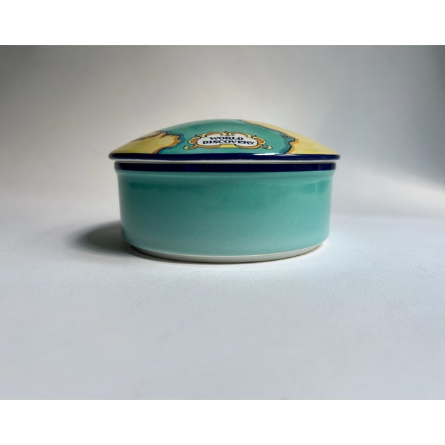Tiffany and Co. Tiffany & Co. Porcelain "World Discovery" Covered Box For Sale - Image 4 of 16