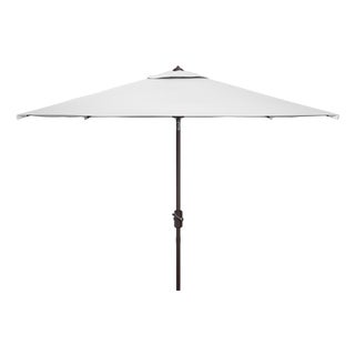 Kamen 6.5Ft X 10Ft Auto Tilt Rectangle Market Umbrella, White For Sale