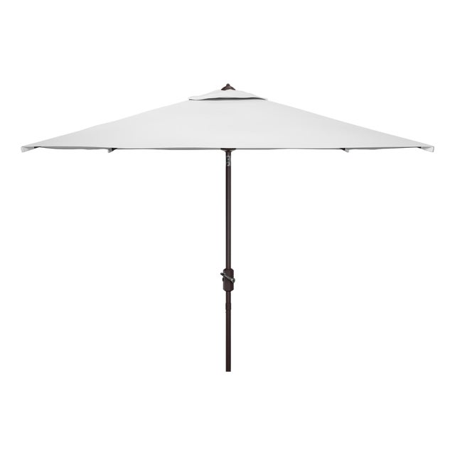 Kamen 6.5Ft X 10Ft Auto Tilt Rectangle Market Umbrella, White For Sale