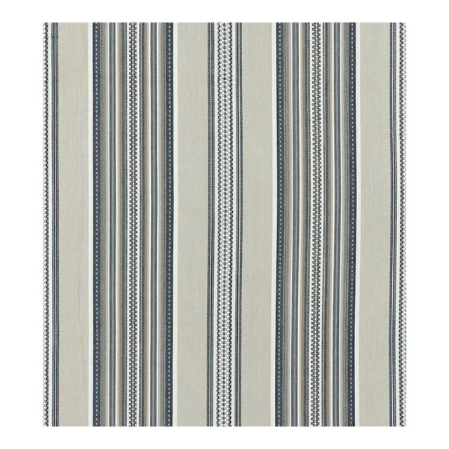 Sample - The House of Scalamandré Cyrus Cotton Stripe Fabric, Stone For Sale