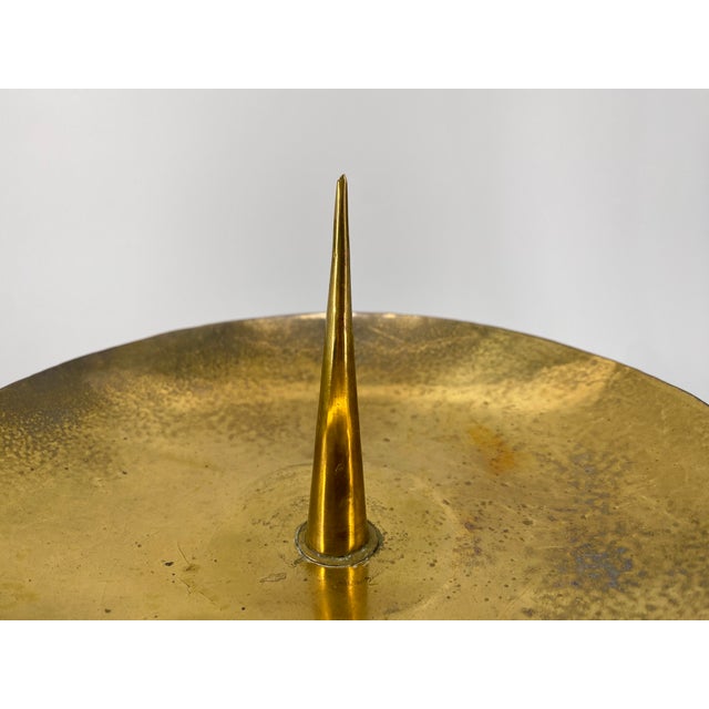Metal Brutalist Candle Holder with Madonna and Child Motif, 1960s For Sale - Image 7 of 9