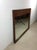 Brown Mid Century Modern Long Rectangular Wall Mirror With Basket Weave Detail on Top Frame For Sale - Image 8 of 9