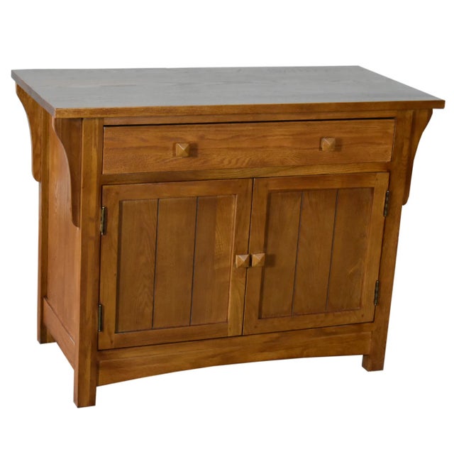 Crafters and Weavers Mission Oak Cabinet - Michael's Cherry For Sale In Chicago - Image 6 of 6